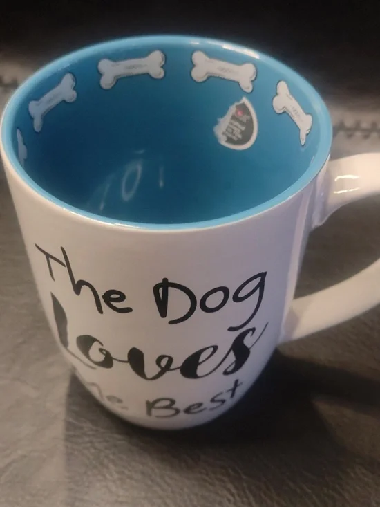 PetRageous Dog Lovers Stoneware Mug - "The Dog Loves Me Best" NEW - Picture 2 of 7